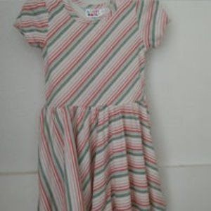 NWT Dot Dot Smile red&green stripe cap dress 2T